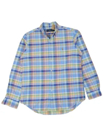 CAMISA RALPH LAUREN HOMBRE AZUL CLARO A CUADROS