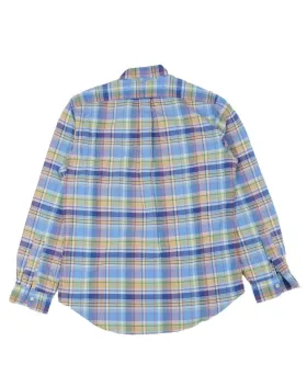 CAMISA RALPH LAUREN HOMBRE AZUL CLARO A CUADROS