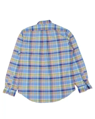 CAMISA RALPH LAUREN HOMBRE AZUL CLARO A CUADROS