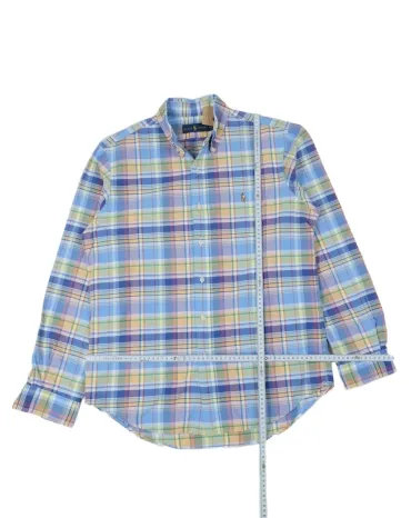 CAMISA RALPH LAUREN HOMBRE AZUL CLARO A CUADROS