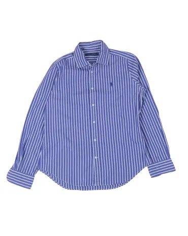 CAMISA RALPH LAUREN HOMBRE MORADO RAYAS BLANCAS