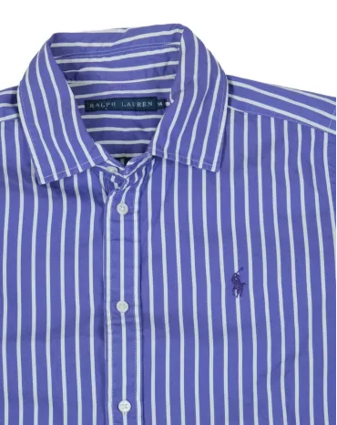 CAMISA RALPH LAUREN HOMBRE MORADO RAYAS BLANCAS