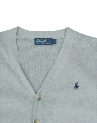 CÁRDIGAN RALPH LAUREN HOMBRE GRIS CLARO