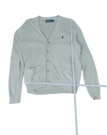 CÁRDIGAN RALPH LAUREN HOMBRE GRIS CLARO