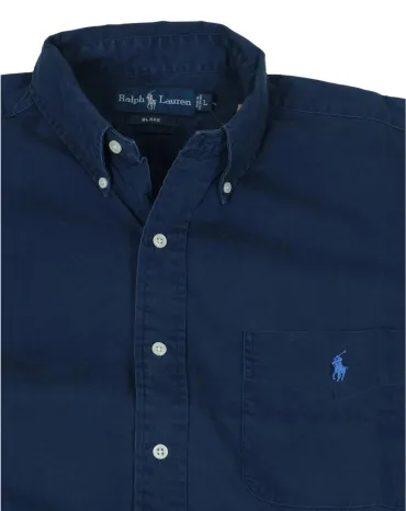 CAMISA MANGA CORTA RALPH LAUREN HOMBRE AZUL MARINO