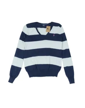 JERSEY RALPH LAUREN UNISEX AZUL MARINO Y BLANCO