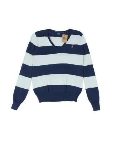 JERSEY RALPH LAUREN UNISEX AZUL MARINO Y BLANCO