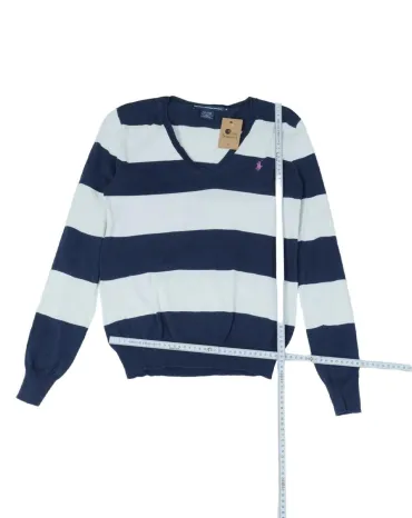 JERSEY RALPH LAUREN UNISEX AZUL MARINO Y BLANCO