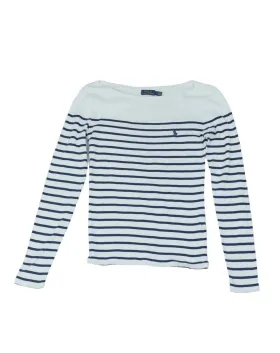 CAMISETA DE RAYAS POLO RALPH LAUREN MUJER BLANCO Y AZUL MARINO