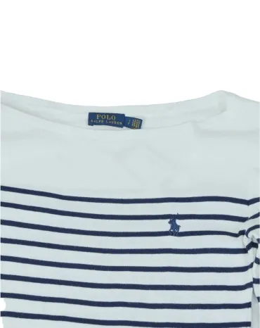 CAMISETA DE RAYAS POLO RALPH LAUREN MUJER BLANCO Y AZUL MARINO
