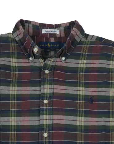 CAMISA RALPH LAUREN HOMBRE BURDEOS Y VERDE