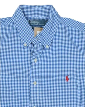 CAMISA POLO RALPH LAUREN HOMBRE AZUL Y BLANCO