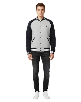 CAZADORA BOMBER POLO RALPH LAUREN HOMBRE GRIS Y AZUL MARINO