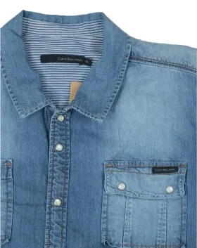 CAMISA CALVIN KLEIN VAQUERA AZUL DENIM