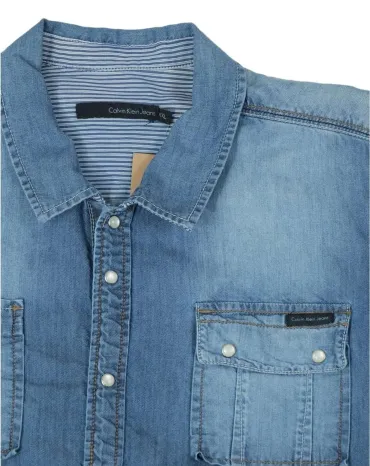 CAMISA CALVIN KLEIN VAQUERA AZUL DENIM