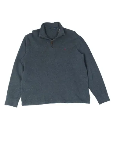SUDADERA CUELLO CREMALLERA POLO RALPH LAUREN HOMBRE GRIS
