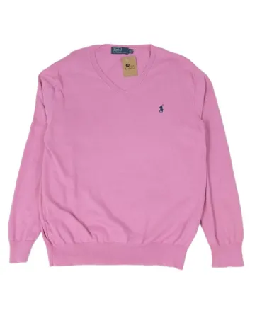JERSEY CUELLO EN V POLO RALPH LAUREN HOMBRE ROSA