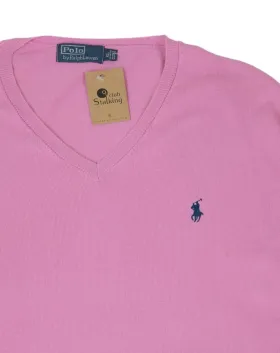 JERSEY CUELLO EN V POLO RALPH LAUREN HOMBRE ROSA
