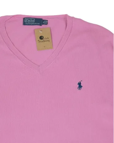 JERSEY CUELLO EN V POLO RALPH LAUREN HOMBRE ROSA
