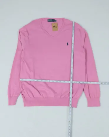 JERSEY CUELLO EN V POLO RALPH LAUREN HOMBRE ROSA