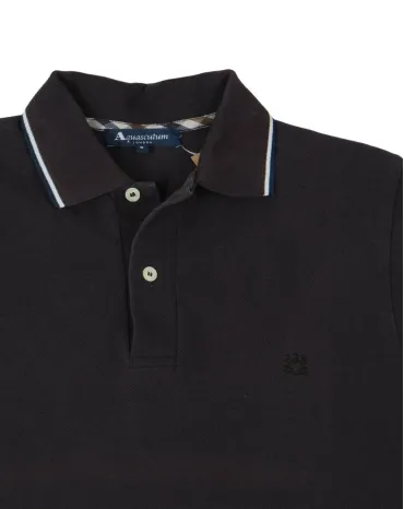 POLO AQUASCUTUM HOMBRE MARRÓN OSCURO