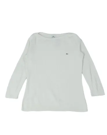 JERSEY DE PUNTO LACOSTE MUJER BLANCO ROTO