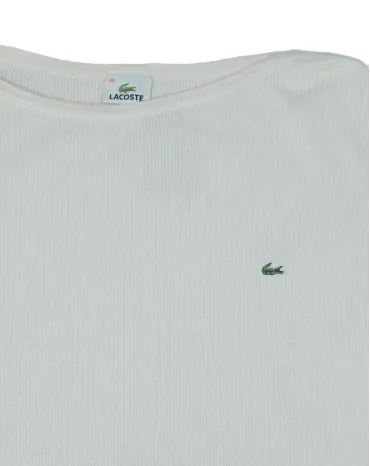 JERSEY DE PUNTO LACOSTE MUJER BLANCO ROTO