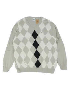 JERSEY PICO LACOSTE HOMBRE BEIGE Y NEGRO