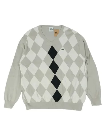 JERSEY PICO LACOSTE HOMBRE BEIGE Y NEGRO