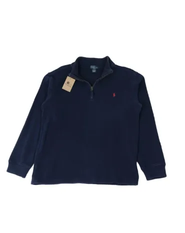 SUDADERA CUELLO ALTO CON CREMALLERA POLO RALPH LAUREN HOMBRE AZUL MARINO