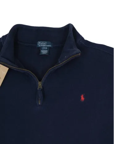 SUDADERA CUELLO ALTO CON CREMALLERA POLO RALPH LAUREN HOMBRE AZUL MARINO