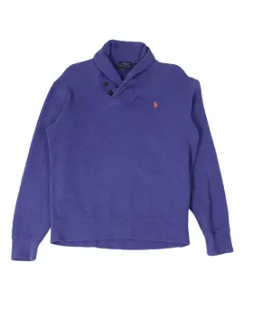 SUDADERA CUELLO CHAL POLO RALPH LAUREN UNISEX MORADO