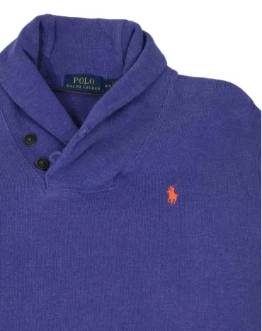 SUDADERA CUELLO CHAL POLO RALPH LAUREN UNISEX MORADO