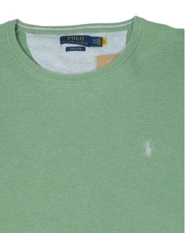 JERSEY CUELLO REDONDO POLO RALPH LAUREN HOMBRE VERDE MENTA