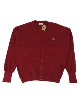 CARDIGAN LACOSTE UNISEX BURDEOS
