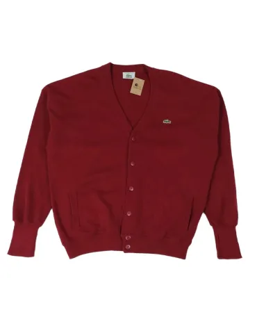 CARDIGAN LACOSTE UNISEX BURDEOS