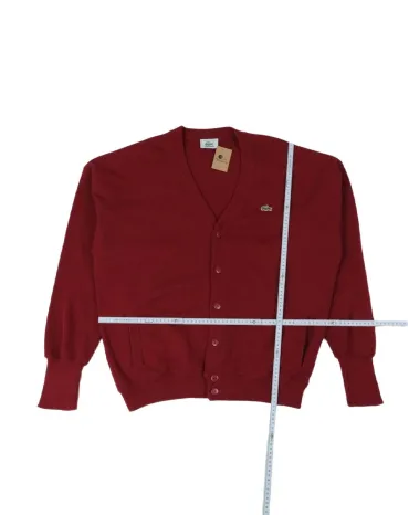 CARDIGAN LACOSTE UNISEX BURDEOS