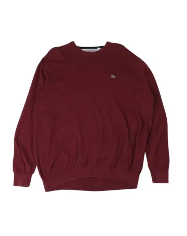 JERSEY LACOSTE HOMBRE GRANATE