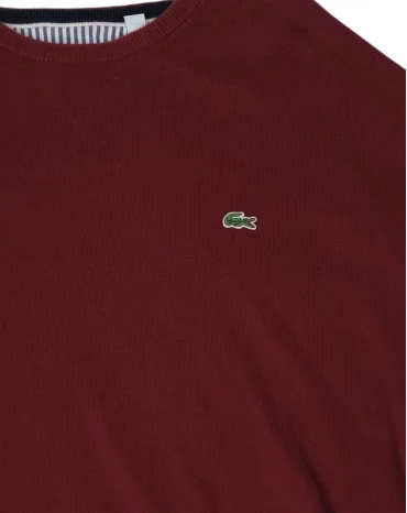 JERSEY LACOSTE HOMBRE GRANATE
