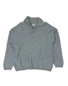 JERSEY CUELLO ALTO CON CREMALLERA LACOSTE HOMBRE GRIS