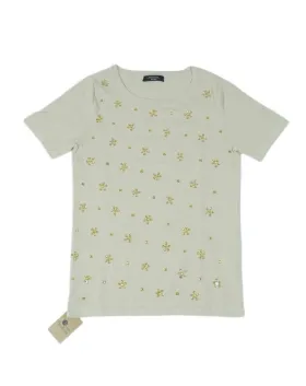 CAMISETA MAXMARA MANGA CORTA MUJER BEIGE
