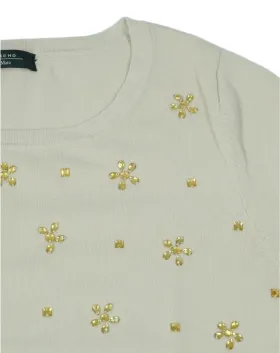 CAMISETA MAXMARA MANGA CORTA MUJER BEIGE