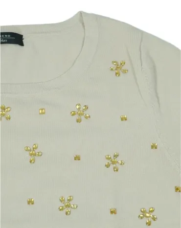 CAMISETA MAXMARA MANGA CORTA MUJER BEIGE