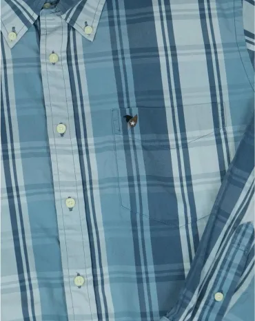 CAMISA AVIREX HOMBRE AZUL Y BLANCO
