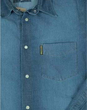 CAMISA VAQUERA ARMANI JEANS HOMBRE AZUL DENIM