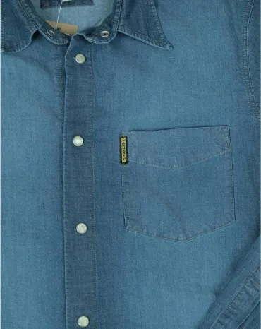CAMISA VAQUERA ARMANI JEANS HOMBRE AZUL DENIM