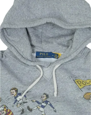 SUDADERA POLO RALPH LAUREN CON CAPUCHA UNISEX GRIS
