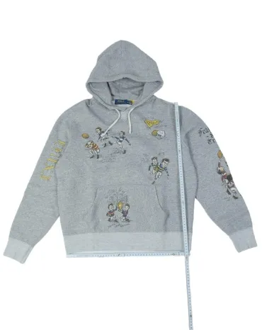 SUDADERA POLO RALPH LAUREN CON CAPUCHA UNISEX GRIS