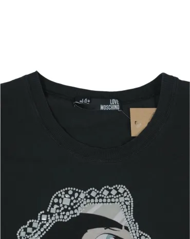 CAMISETA LOVE MOSCHINO MUJER NEGRO