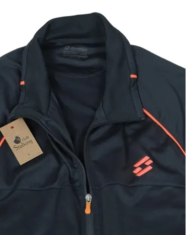 CHAQUETA LOTTO TRACK NEGRO NARANJA